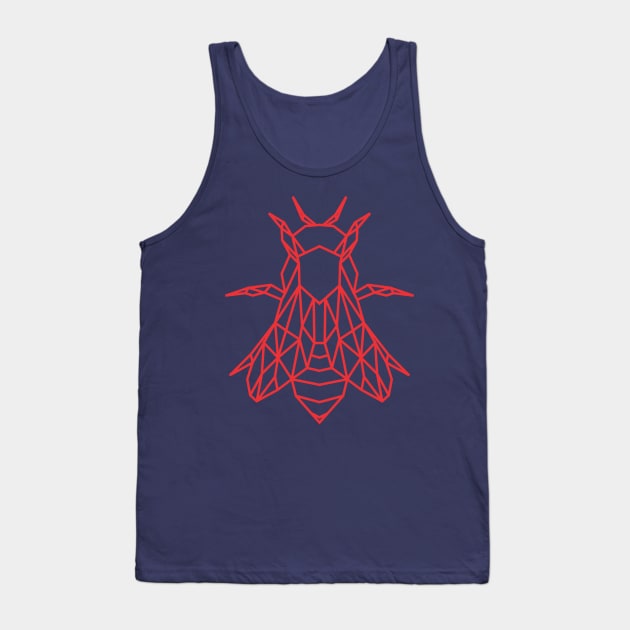 Geomentric Bee in red Tank Top by teall